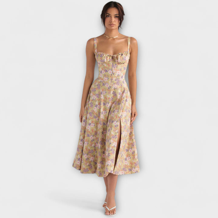 Zipporas - Přizpůsobený dress s moderním jarním květinovým potiskem
